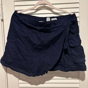 Joie Dark Blue Linen Skirt